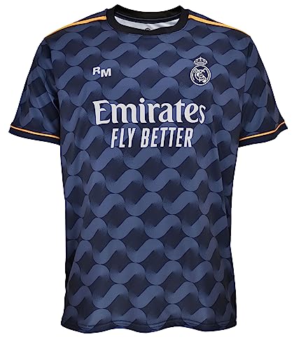 Real Madrid Conjunto Camiseta y Pantalón Personalizado de la Segunda Equipación Temporada 2023/2024 - Réplica Oficial Autorizada con Licencia - Niño (6 Años)