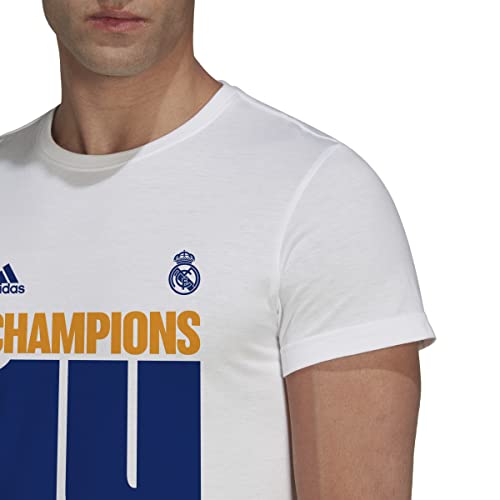 Real Madrid RM UCL Champ M Camiseta, Hombre, White, XL