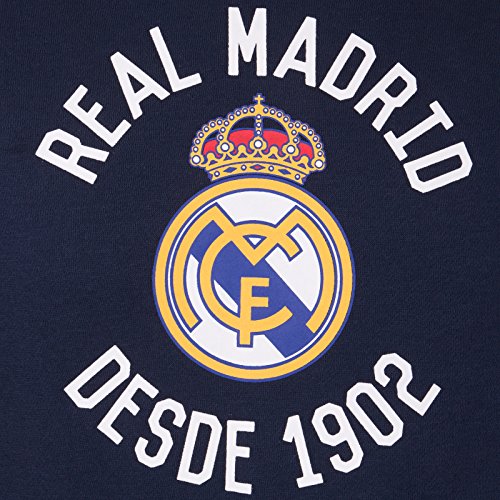 Real Madrid - Sudadera Oficial con Capucha y Cierre de Cremallera - para niño - Forro Polar - 8 años