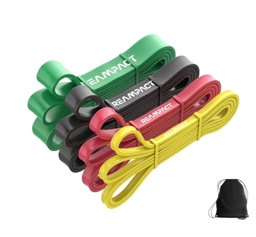 Reampact Gomas Elasticas Musculacion-Bandas Elasticas Musculacion para Barra Dominadas-Cintas de Resistencia para Ejercicio En Casa con Bolsa de Transporte