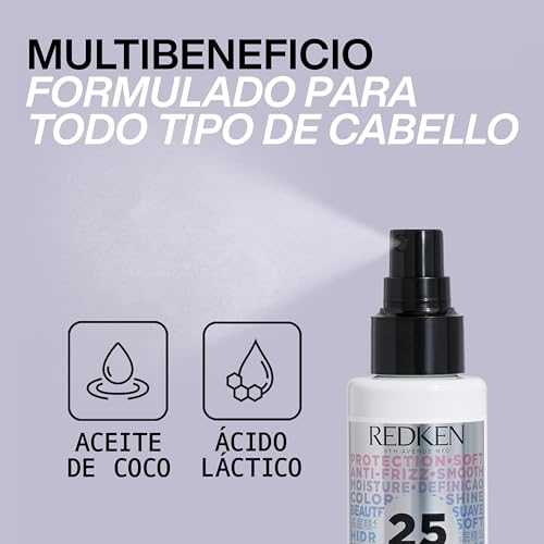 Redken, Rutina Densificante para el Cabello con Champú, Acondicionador y Spray protector multibeneficio, Volume Injection&One United, 300 ml+300 ml+150 ml