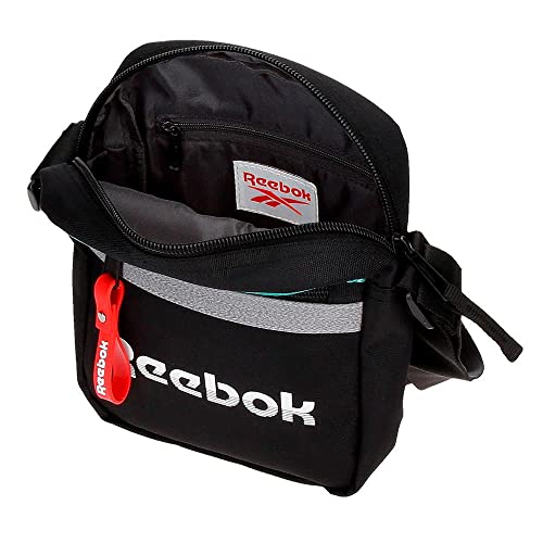 Reebok Andover Bandolera Negro 17x21x7 cms Poliéster