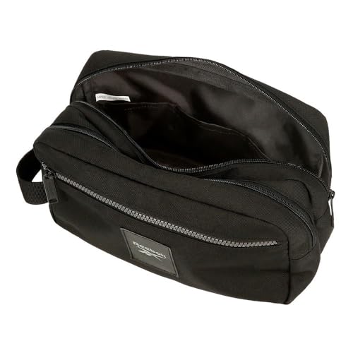 Reebok Arlie Neceser Dos Compartimentos Adaptable Negro 26x16x12 cms Poliéster