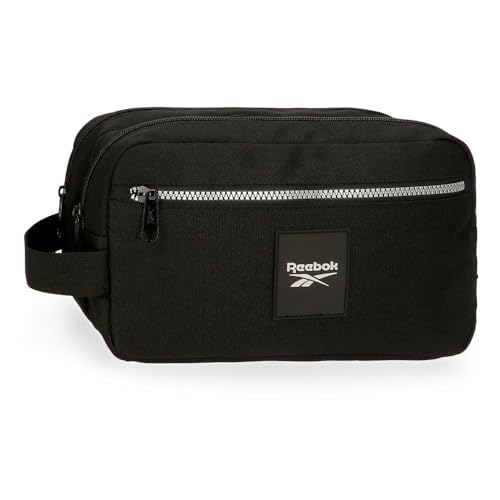 Reebok Arlie Neceser Dos Compartimentos Adaptable Negro 26x16x12 cms Poliéster