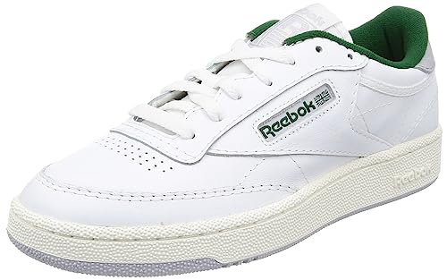 Reebok - Club C 85, Zapatillas, Unisex adulto, Blanco Ftwr White Chalk Dark Green, 39 EU