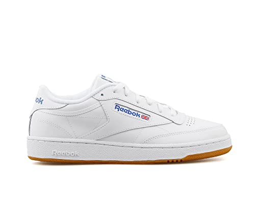 Reebok Club C 85, Zapatillas Unisex Adulto, Blanco (Intense White/Royal/Gum), 42 EU