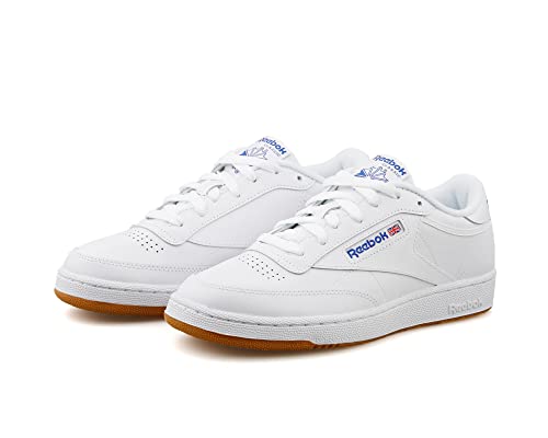 Reebok Club C 85, Zapatillas Unisex Adulto, Blanco (Intense White/Royal/Gum), 42 EU