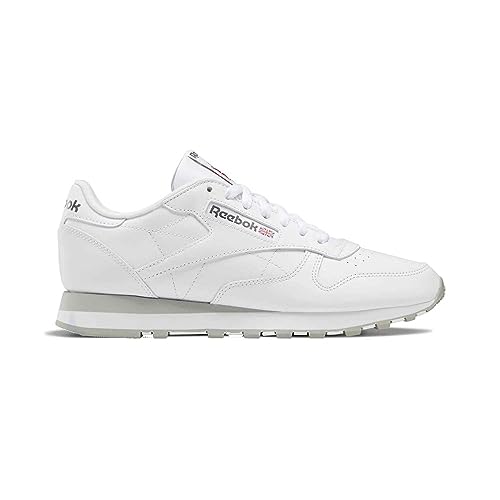 Reebok Cuero Clásico, Zapatillas de Deporte Unisex adulto, FTWR White Pure Grey 3 Pure Grey 7, 42 EU