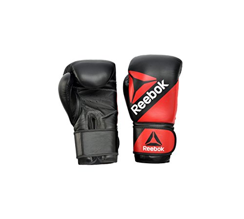 Reebok rscb-10040rdbk Combate Piel Guantes de Entrenamiento, Color Rojo/Negro, RSCB-10070RDBK, Rojo/Negro