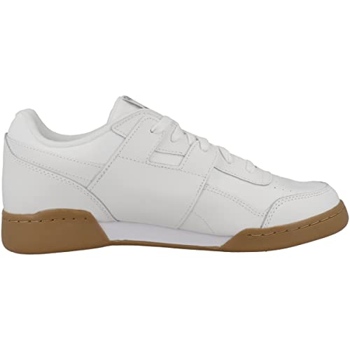 Reebok Workout Plus, Zapatillas de Deporte Unisex Adulto, White/Carbon/Classic Red Royal-Gum, 39 EU