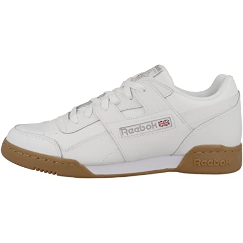 Reebok Workout Plus, Zapatillas de Deporte Unisex Adulto, White/Carbon/Classic Red Royal-Gum, 39 EU