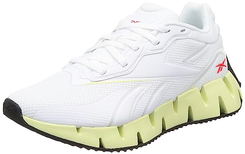 Reebok Zig Dynamica 4, Zapatillas Mujer, FTWR White Pure Grey 1 Citrus Glow, 39 EU