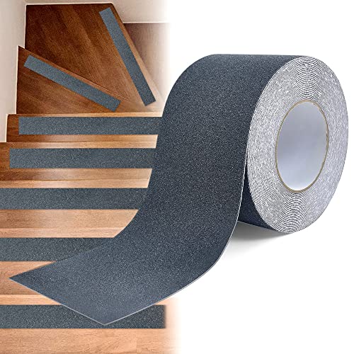 REFORUNG Cinta Adhesiva Antideslizante Ancha 10cmX15m Cinta Antideslizante Gris para Escaleras Suelos Cinta de Agarre Antideslizante Cinta Antideslizante Seguridad Adhesiva para Evitar Caídas