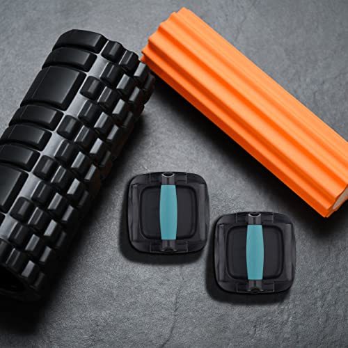 Relaxdays Juego de 2 Asas Set 2 Agarraderas para Flexiones, Agarres Push Ups y Entrenador Abdominales 2en1, Multiusos, con Ruedas, Negro, 60% plástico 20% Espuma, 2 Unidades