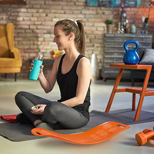 Relaxdays Tabla Equilibrio Fitness, Twist Board Entrenamiento Cuerpo Completo, Yoga, 150 kg máx, Balance Trainer, Verde, Acrilonitrilo butadieno estireno, 9 x 65 x 28 cm