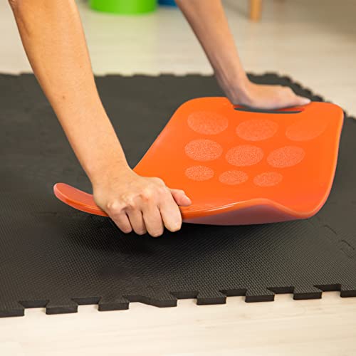 Relaxdays Tabla Equilibrio Fitness, Twist Board Entrenamiento Cuerpo Completo, Yoga, 150 kg máx, Balance Trainer, Verde, Acrilonitrilo butadieno estireno, 9 x 65 x 28 cm