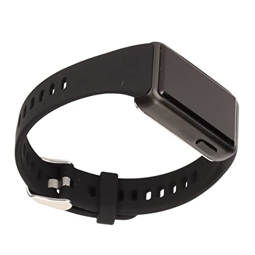 Reloj Deportivo LED Rectangular de Precisión para el Hogar de con Reloj Inteligente de Aleación Cómoda (Banda Negra Carcasa Negra)