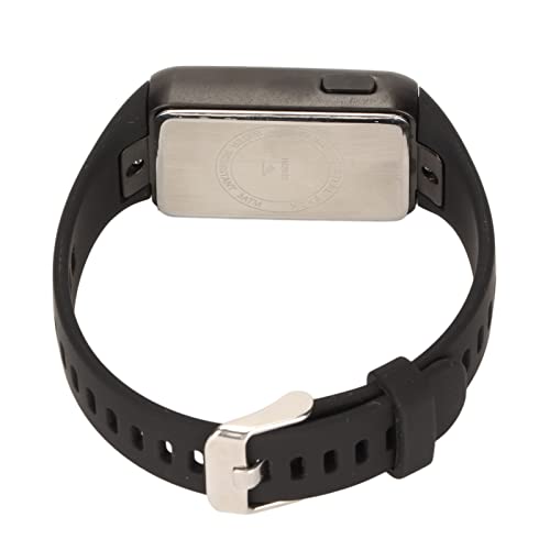 Reloj Deportivo LED Rectangular de Precisión para el Hogar de con Reloj Inteligente de Aleación Cómoda (Banda Negra Carcasa Negra)