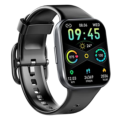 Reloj Inteligente Hombre Mujer, Nueva Smartwatch con Pulsómetro, 1.69" Smartwatch Hombre con Monitor de Sueño, Podómetro, 25 Modos Deportes, Impermeable IP68 Pulsera Actividad para Android iOS 2024