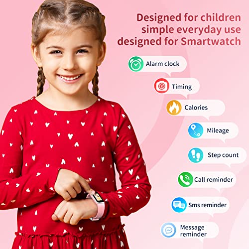 Reloj Inteligente Niño Smartwatch Fitness: Pulsera Actividad Impermeable Smart Watch Pantalla Tactil Deportivo Tracker con Presión Arterial Pulsómetro Spo2 Monitor de Sueño Calorias para Android iOS