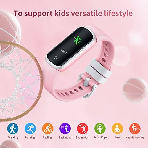 Reloj Inteligente Niño Smartwatch Fitness: Pulsera Actividad Impermeable Smart Watch Pantalla Tactil Deportivo Tracker con Presión Arterial Pulsómetro Spo2 Monitor de Sueño Calorias para Android iOS