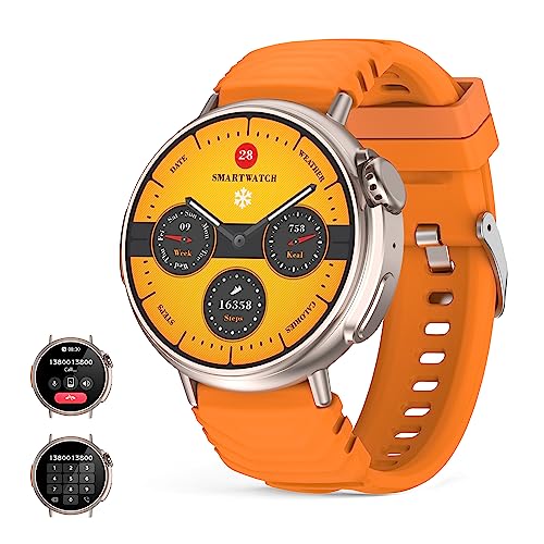 Reloj inteligente Ultra Hombre mujer con llamadas y WhatsaApp (recibir/hacer llamada),1,52" redonda pantalla HD fitness tracker con Monitor Sueño,smartwatch con 120+ Deportes Modos para Android iOS