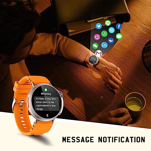 Reloj inteligente Ultra Hombre mujer con llamadas y WhatsaApp (recibir/hacer llamada),1,52" redonda pantalla HD fitness tracker con Monitor Sueño,smartwatch con 120+ Deportes Modos para Android iOS