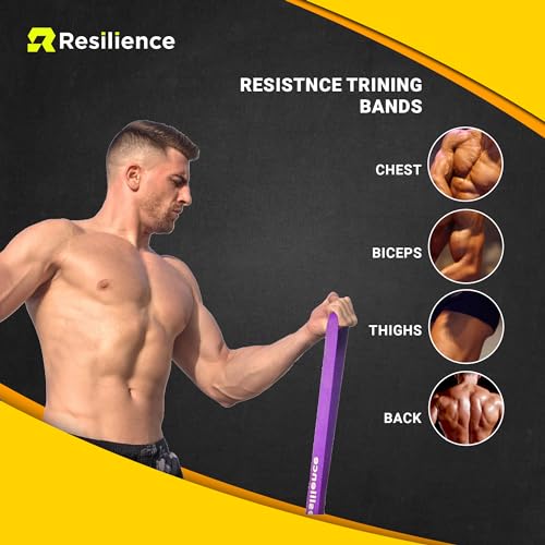 RESILIENCE Bandas de Resistencia, Bandas de dominadas, Calistenia, Dominadas asistidas, Bandas elásticas para estiramiento, yoga, pilates y fisioterapia, Entrenamiento en casa y Gimnasio.