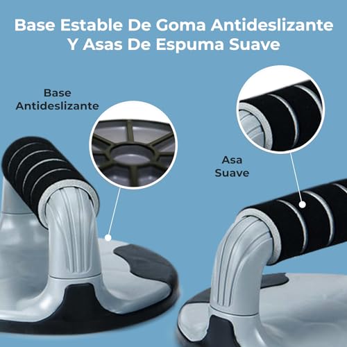 ResultSport Soportes de Ejercicio para Flexiones con Mango de Espuma para Hombres y Mujeres, Entrenamiento de Press de Pecho