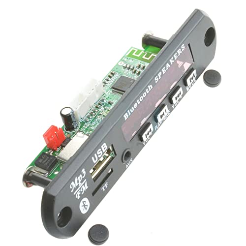 Retoo Placa decodificadora de Audio Bluetooth para automóvil con Control Remoto, Pantalla LCD y AUX 3.5 mm, 7V - 12V, módulo de Audio USB Radio FM, Compatible con SD, FM, FLAC, WAV, WMA y MP3