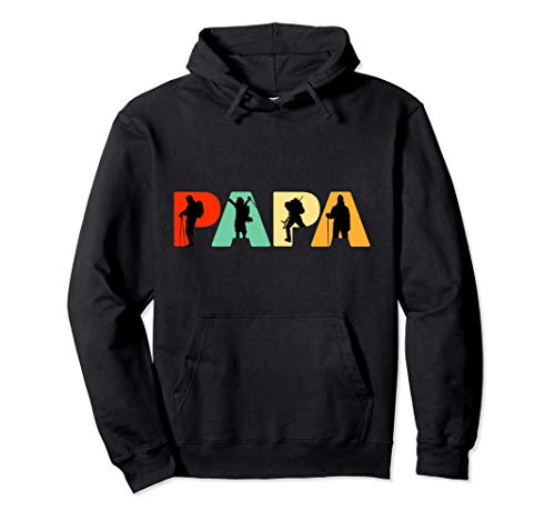 Retro Climber Hiker Dad, Funny Papa Hiking Father Sudadera con Capucha