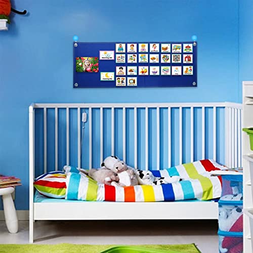 Richolyn 70 Piezas Horario Visual para Niños, Calendario Diario, Horarios Visuales, Planificador Pared Visual, Gráfico Tareas para Niños, Niños Pequeños, Rutina para Niños, Aula