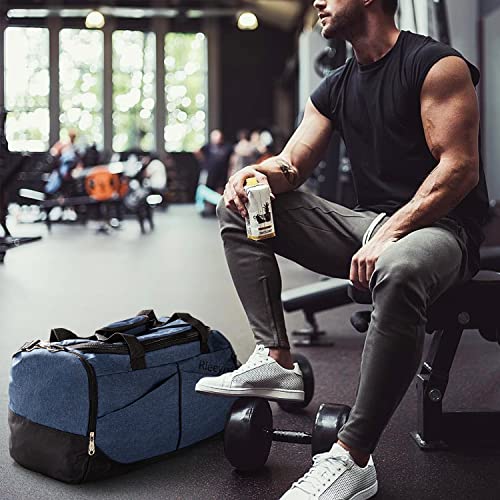 Rieeyrslza Bolsa de Deporte 40L Bolsa Deporte Gimnasio Bolsa Gimnasio de Viaje con Compartimento Impermeable Plegable Hombre Bolsas Gimnasio Bolsa de Viaje para Viajes Deporte Fitness (Morado o2)