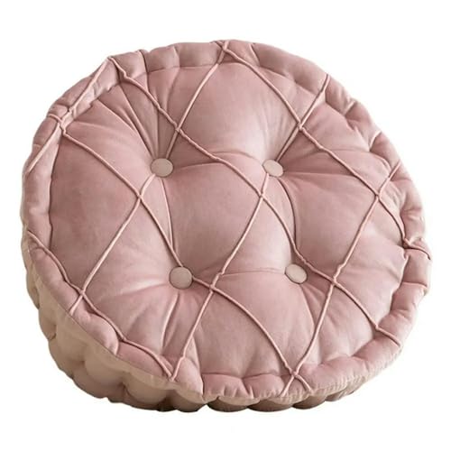 RINDE Cojín De Silla Acolchado Colchoneta De Balcón Circular Súper Suave Y Gruesa Colchoneta De Sofá Colchoneta De Suelo Artículos para El Hogar-Rosa