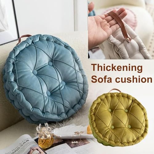 RINDE Cojín De Silla Acolchado Colchoneta De Balcón Circular Súper Suave Y Gruesa Colchoneta De Sofá Colchoneta De Suelo Artículos para El Hogar-Rosa