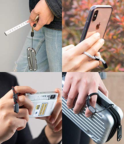 Ringke Finger Strap, Correa de Dedo para Teléfono Celular, Móvil, Cámara, DSLR, USB, Correa de Mano Universal Compatible con Funda iPhone 13/12/11/Pro/Max/Mini - 4 Pack