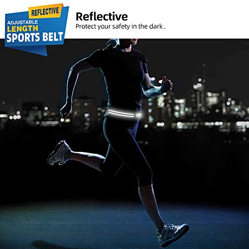 Riñonera Running Hombre y Mujer Riñonera Deportiva Cinturón movil Running Belt Reflectante Cinturón de Correr Bolso Cintura para Móvil Phone para Fitness Deportes Bicicleta Viajar Gimnasio