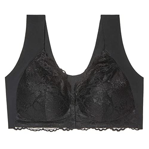 riou Sujetadores Mujer Push Up Tallas Grandes Cómodo Encaje Sexy Sujetador Delantero Abierto Bralette sin Anillo de Acero Chica Dama Chaleco Yoga Fitness Top Mujeres Fiesta Valentin Regalos