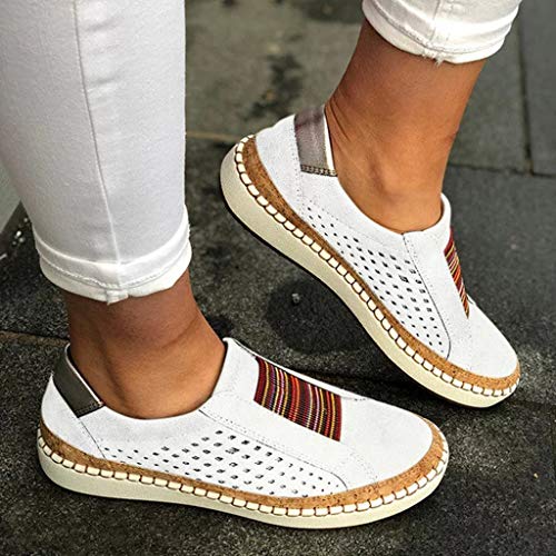 riou Zapatillas Deportivas para Mujer Malla Merceditas Zapatos para Caminar Casual Ligero Transpirable Aire Libre y Deporte Zapatos Gimnasio Correr Mocasines Comodos Zapatos Planos