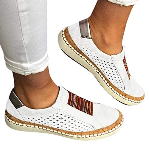 riou Zapatillas Deportivas para Mujer Malla Merceditas Zapatos para Caminar Casual Ligero Transpirable Aire Libre y Deporte Zapatos Gimnasio Correr Mocasines Comodos Zapatos Planos