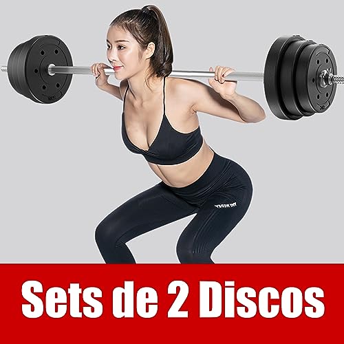 Riscko Pack 2 Discos Pesas de 3Kg Cada Uno para Barra con Diámetro de 2,5 cm, Discos Peso Profesionales para Ejercicio y Gimnasio en Casa, Discos para Pesas y Mancuernas