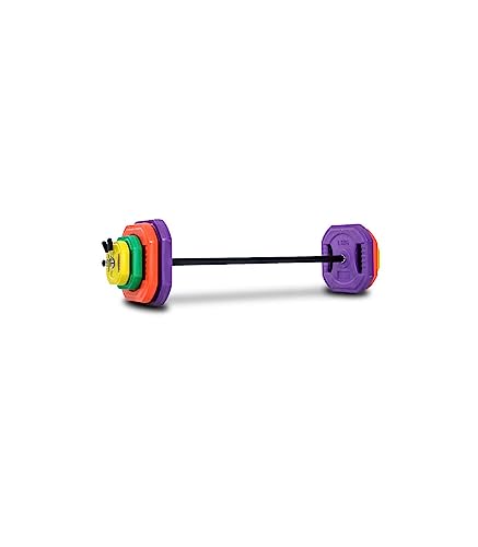 Riscko Set de pesas Barra Pump con Barra y Discos de Colores para Entrenar en Casa, Pesas y Mancuernas Profesionales para Gimnasio con Discos (30 kilos)