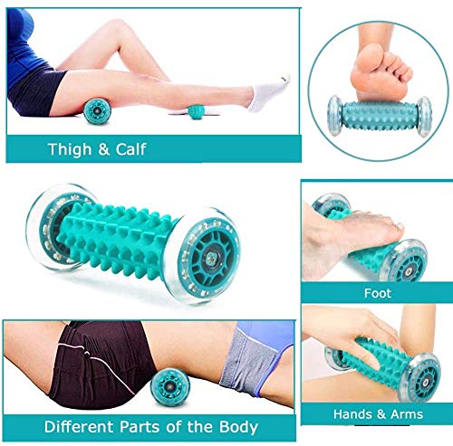 Rodillo de Masaje - RIGHTWELL Rodillo Masaje Pies y Bola de Masaje para Fascitis Plantar,Músculo,Cervical, Espalda, Nalgas, Hombro, Brazos