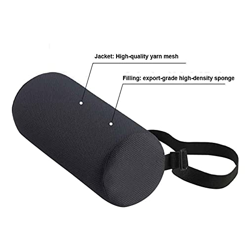 Rodillo lumbar, cojín de apoyo lumbar de esponja, almohada de apoyo lumbar para respaldo inferior y apoyo espinal, para asiento de coche, silla de hogar/oficina