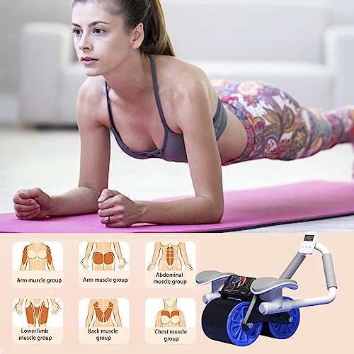 Rodillo Rebote Automático | Equipo Entrenamiento Rodillos AB | Rueda Ruedas Plank AB para Entrenador Core | Abs Roller Wheels Gym Accesorios Ejercicio En Casa