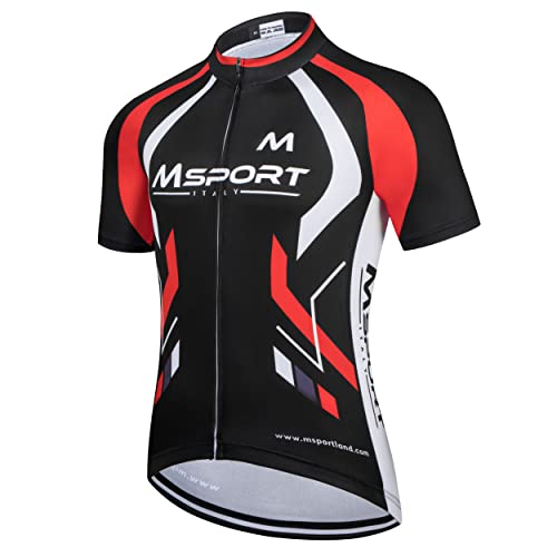 Ropa Ciclismo Conjunto completo Mono Bicicleta Camiseta + Mono Corto, Msport 4 Rojo, L