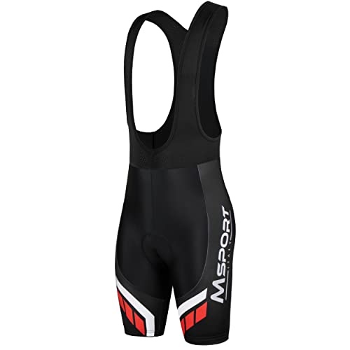 Ropa Ciclismo Conjunto completo Mono Bicicleta Camiseta + Mono Corto, Msport 4 Rojo, L