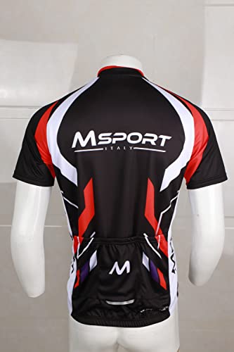 Ropa Ciclismo Conjunto completo Mono Bicicleta Camiseta + Mono Corto, Msport 4 Rojo, L