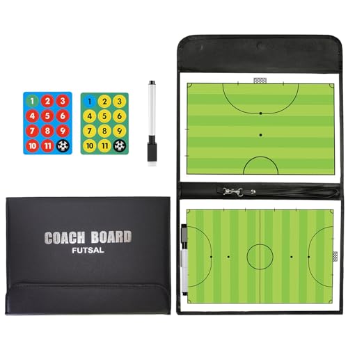 RoseFlower Pizarra Futbol Sala Entrenador, Pizarra Magnetica Futsal Futbol, Pizarra Futsal Futbol Sala con Imanes Lapiceros, Carpeta Tactica Pizarra Tactica Futbol Sala para Entrenadores y Arbitros