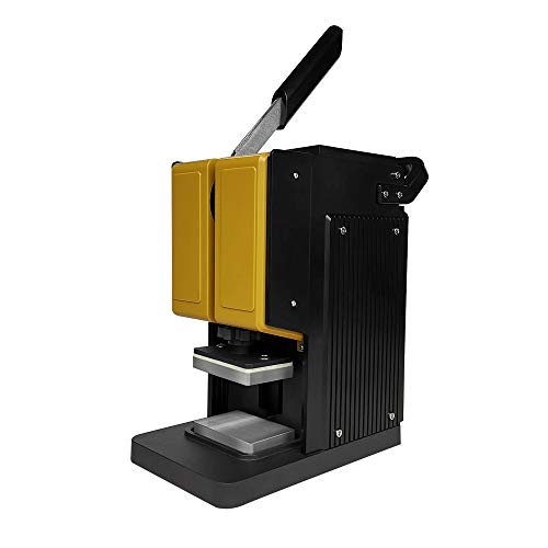 Rosineer PRESSO-E - Máquina de prensado en caliente personal, 680 kg de fuerza, portátil, control preciso de la temperatura de dos canales, color amarillo dorado